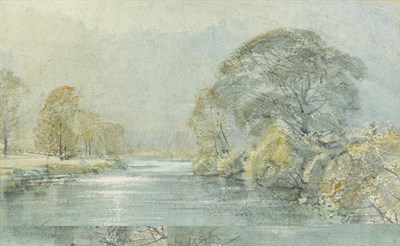 Lot 745 - Arthur Reginald Smith R.W.S., R.S.W., A.R.C.A. (1871-1934) Scene on the River Wharfe Signed, pencil