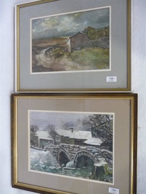 Lot 746 - Joseph Pighills (1902-1984) "Far Intake, Howarth"; "Wycoller" Both signed and one dated (19)82,...