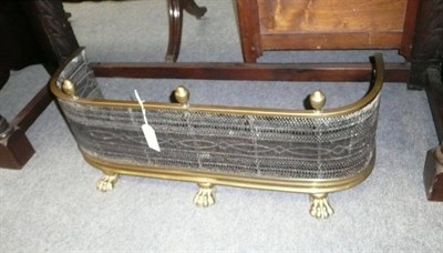 Lot 620 - Brass and wire fireguard