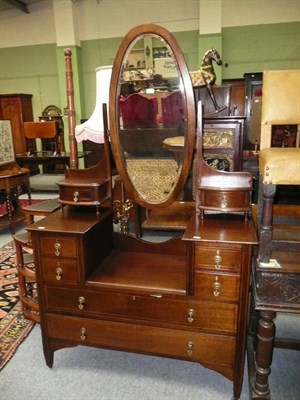 Lot 621 - Edwardian inlaid dressing chest