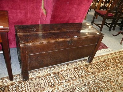 Lot 628 - 18th century oak kist carved and dated 1720