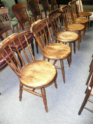 Lot 637 - Set of six kitchen chairs