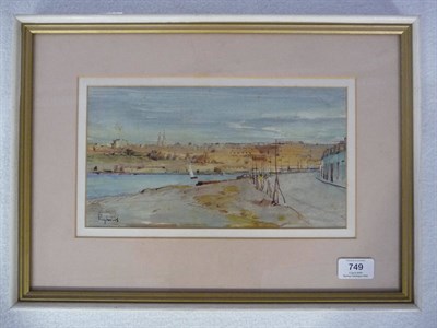 Lot 749 - Joseph Pighills (1902-1984) "Sliema, Malta" Signed, inscribed with the title, the artist's name and