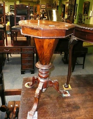 Lot 681 - Victorian sewing table