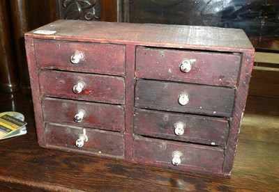 Lot 682 - Small red painted chest