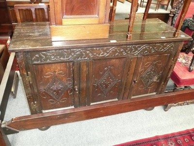 Lot 686 - Carved oak sideboard