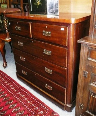 Lot 695 - Victorian four height mahogany chest of drawers