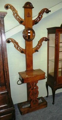 Lot 708 - Victorian mahogany hall stand