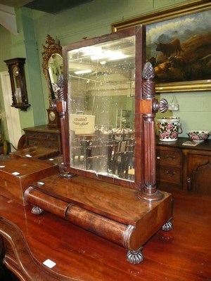 Lot 721 - 19th century toilet mirror