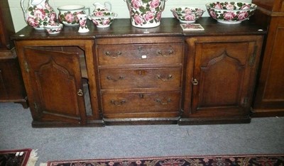 Lot 726 - 18th century oak dresser base