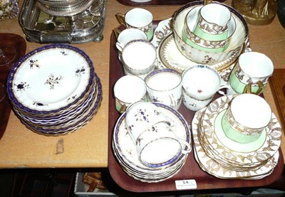 Lot 14 - Spode/Copeland Spode part teaset, Bell china teaset and a Lowestoft teabowl