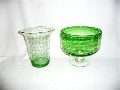 Lot 38 - A Whitefriar's glass vase and a pedestal bowl