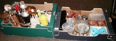 Lot 40 - Quantity of assorted household ceramics and glass in three boxes