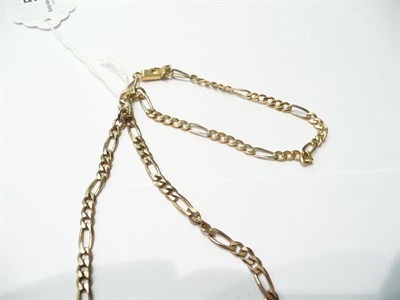 Lot 59 - 9ct chain and bracelet, 33.5g