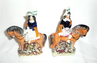 Lot 88 - A pair of Staffordshire figures on horseback