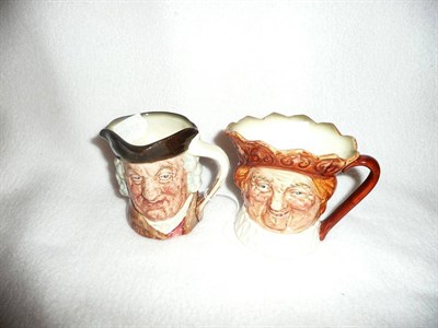 Lot 94 - Two Royal Doulton small character jugs - "Dr Johnson" and "King Cole"