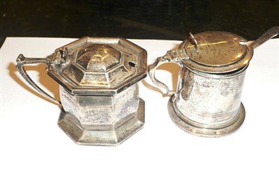 Lot 109 - Two silver mustard pots