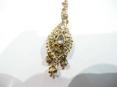 Lot 117 - Gold and diamond pendant, possibly Indian