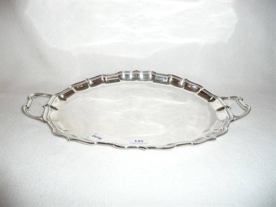 Lot 145 - Silver oval two-handled tray