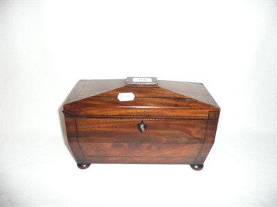 Lot 156 - 19th century mahogany tea caddy