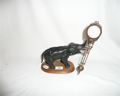 Lot 195 - French elephant mystery clock