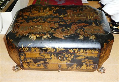 Lot 242 - Chinese lacquer work box