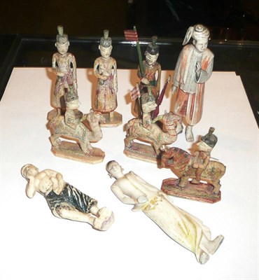 Lot 271 - Group of Indian ivory figures