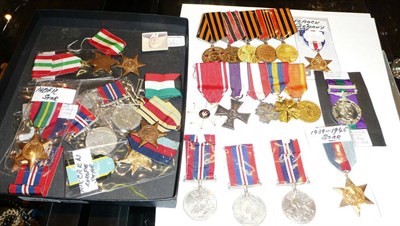 Lot 276 - Fourteen Single Second World War Medals, comprising three 1939-45 Stars, an Africa Star, two...