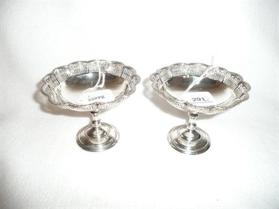 Lot 291 - Pair of silver pedestal dishes