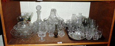 Lot 304 - Quantity of cut glass on one shelf