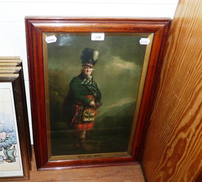 Lot 338 - Print - 'Dewars White Label Whisky' in a Dewars frame