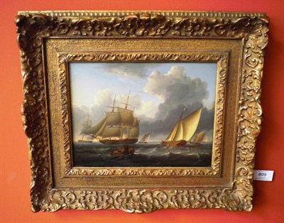 Lot 809 - Jan Christianus Schotel (1787-1838) "A Breezy Day" Inscribed and dated 1828 on an old label...