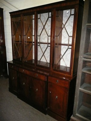 Lot 366 - Reproduction breakfront cabinet