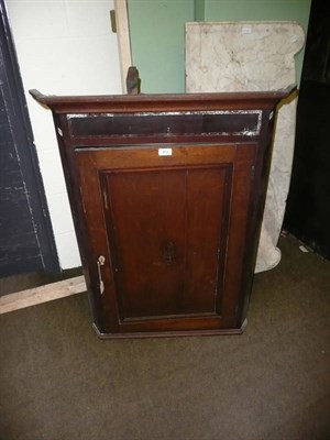 Lot 372 - 19th century oak hanging corner cupboard