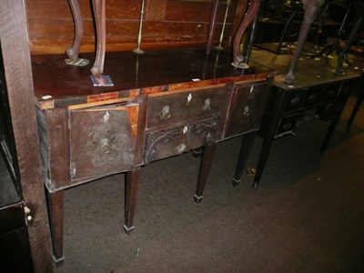 Lot 376 - Early 19th century mahogany serving sideboard and a Georgian mahogany sideboard