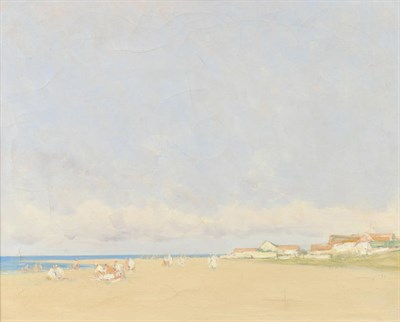 Lot 811 - Circle of Sir Herbert James Gunn R.A., P.R.P., N.S. (19th/20th century) Beach Scene with...