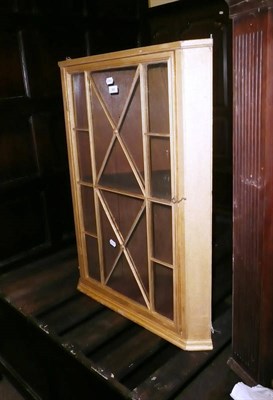 Lot 381 - Gilt painted glazed hanging corner cupboard