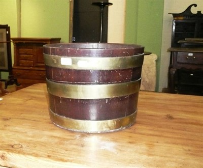 Lot 390 - 19th century mahogany brass-bound bucket