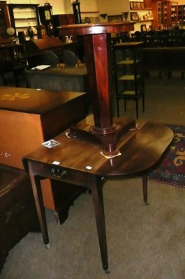 Lot 391 - Mahogany pedestal table and a 19th century mahogany Pembroke table