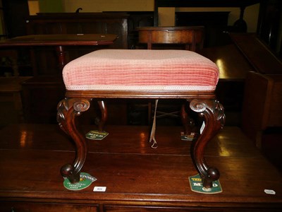 Lot 400 - Victorian mahogany stool