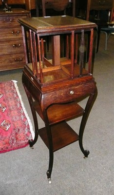 Lot 409 - Oak revolving bookcase