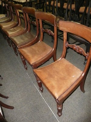 Lot 422 - Set of six Victorian dining chairs and two others