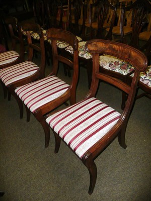 Lot 429 - A set of four mahogany dining chairs