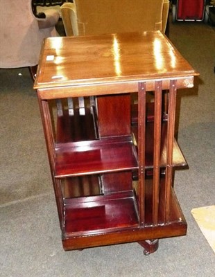 Lot 441 - Edwardian mahogany crossbanded revolving bookcase