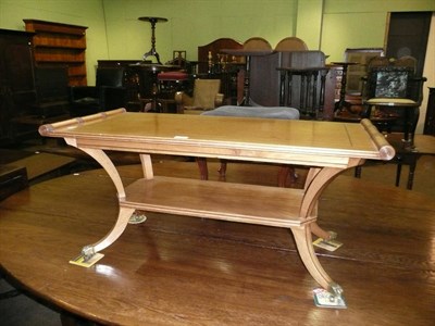 Lot 444 - A mahogany and ebony strung coffee table