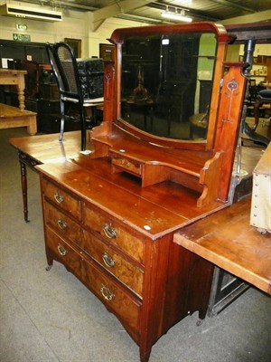 Lot 459 - Art Nouveau walnut dressing chest