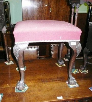 Lot 465 - 19th century mahogany foot stool