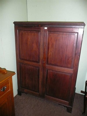 Lot 472 - 19th century mahogany hanging cupboard