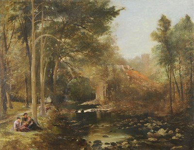 Lot 821 - Thomas Creswick R.A. (1811-1869) "On the River Avon" Inscribed with the artist's name and the title