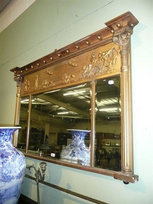 Lot 485 - 19th century gilt overmantel mirror